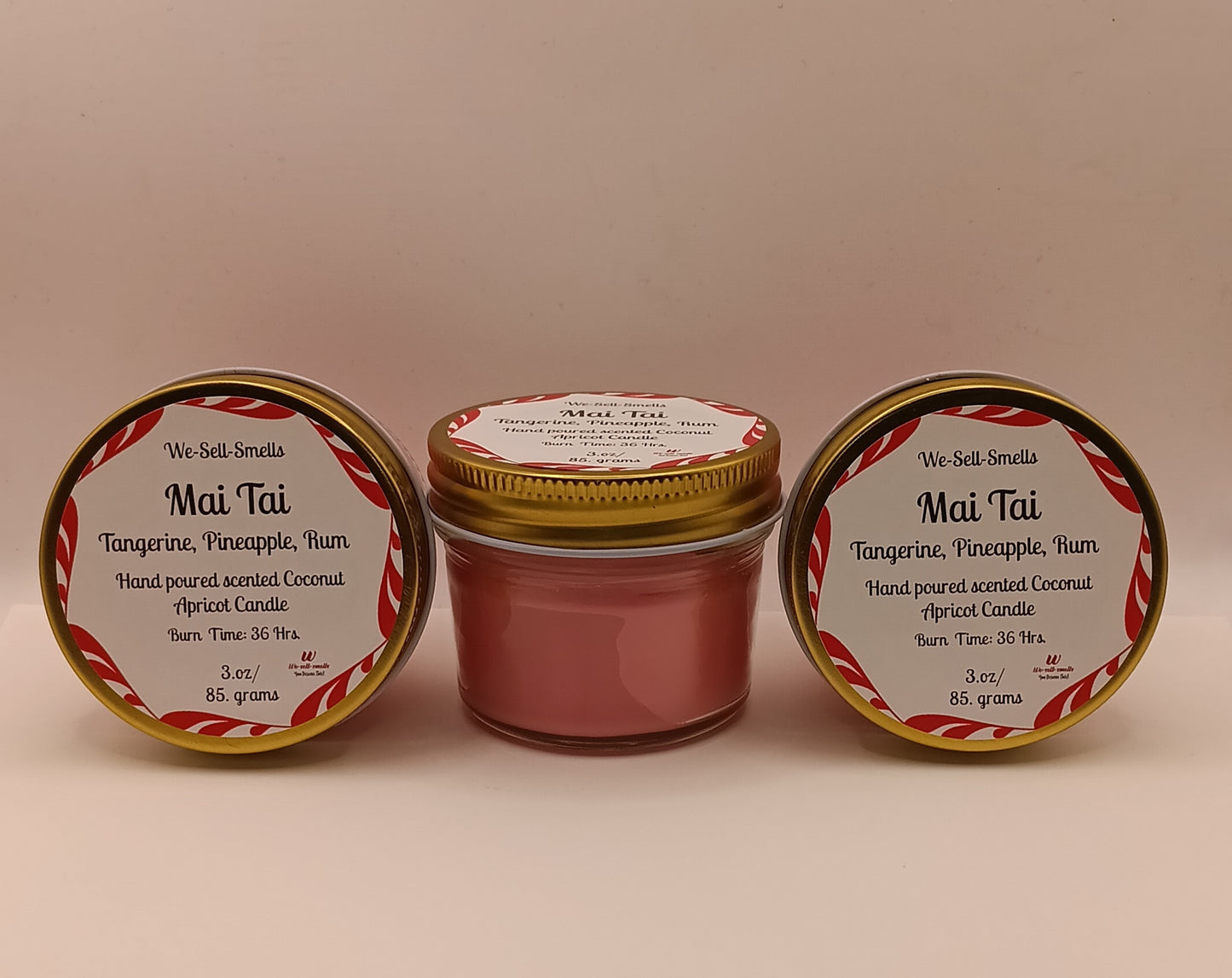 Mini Size, Maximum Glow 3 oz Scented Coconut Apricot Candle